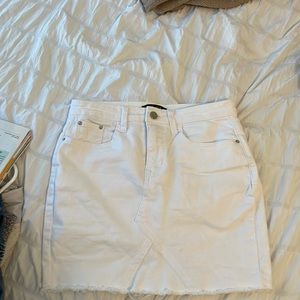 White Jean Skirt